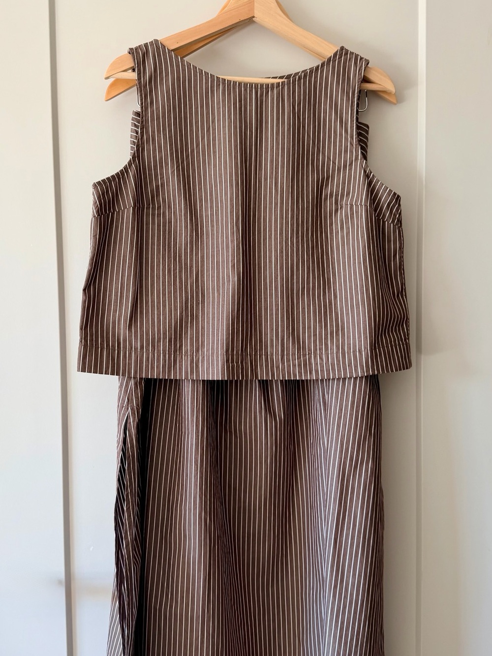 GAP Poplin Drop Waist Maxi Skirt and Boatneck Shell Tank 100% Cotton - Picture 3 of 12